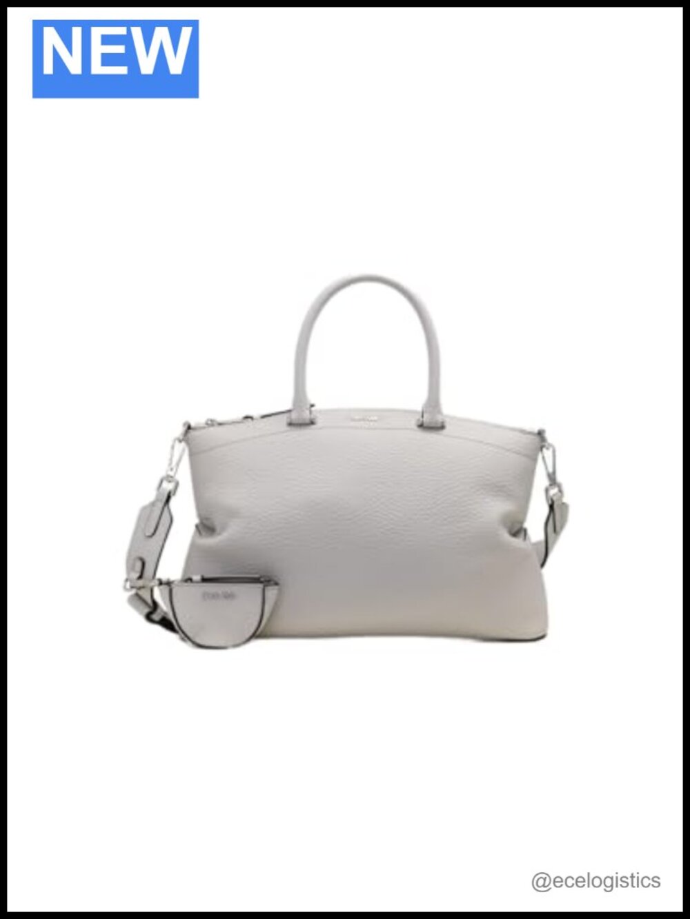 Calvin Klein Women's Cypress 2-in-1 Top Zip Satchel Handbag Vegan Leather